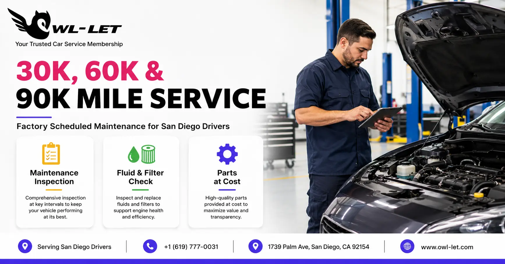 What Is 30K, 60K, and 90K Mile Service?