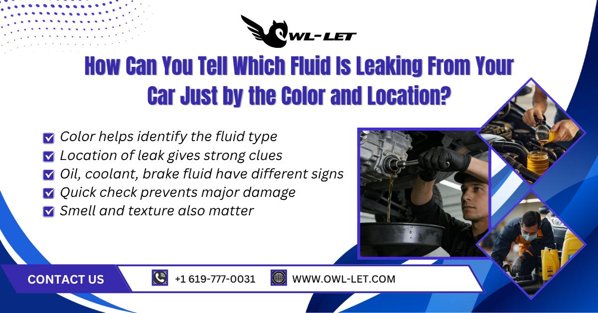 How Can You Tell Which Fluid Is Leaking From Your Car Just by the Color and Location?