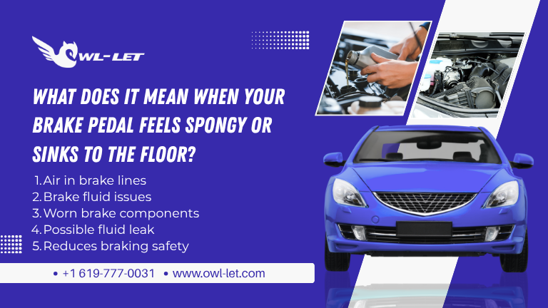 What Does it mean when your brake pedal feels spongy or sinks to the floor?