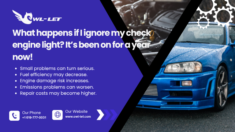 What happens if I ignore my check engine light? It’s been on for a year now.