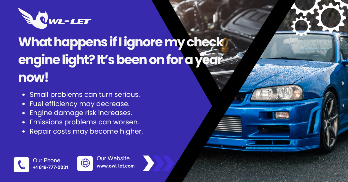 What happens if I ignore my check engine light? It’s been on for a year now.