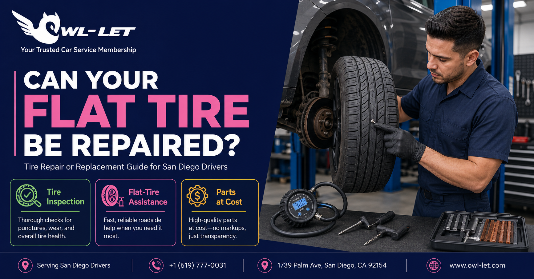 Can a Flat Tire Be Repaired? San Diego Driver Guide