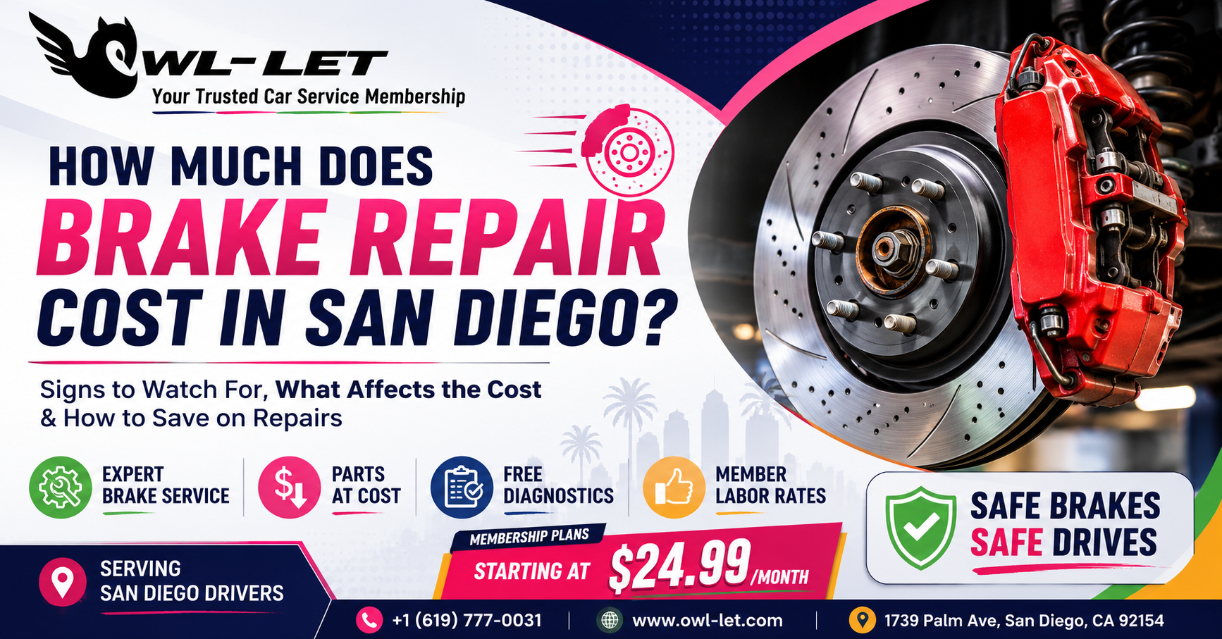 How Much Does Brake Repair Cost in San Diego?