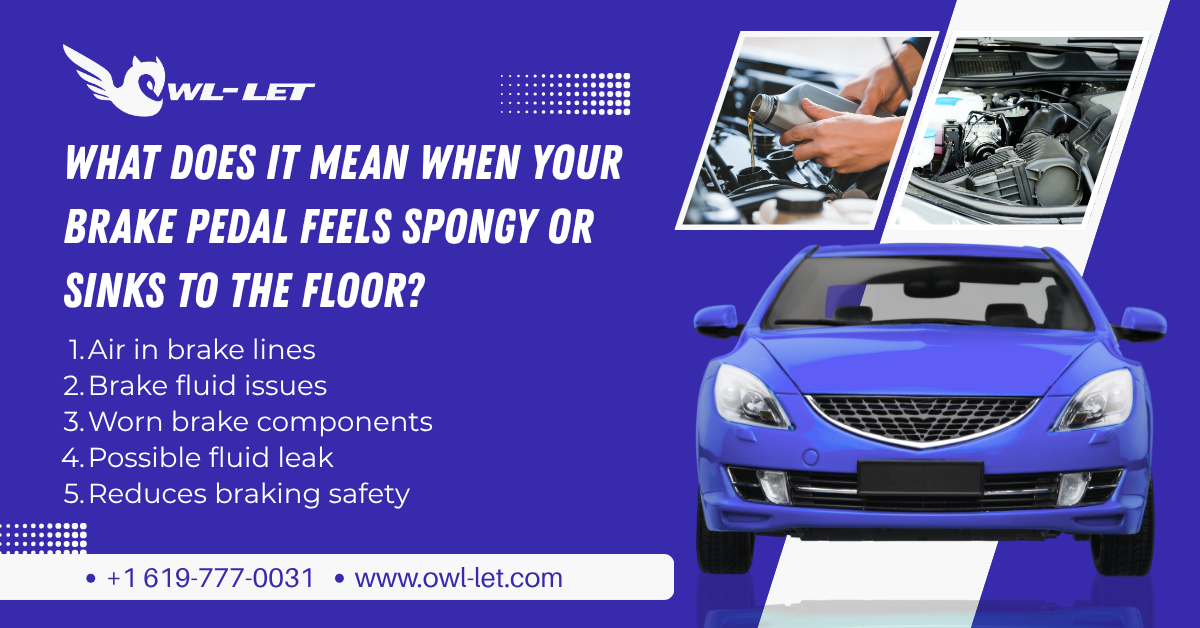 What Does it mean when your brake pedal feels spongy or sinks to the floor?