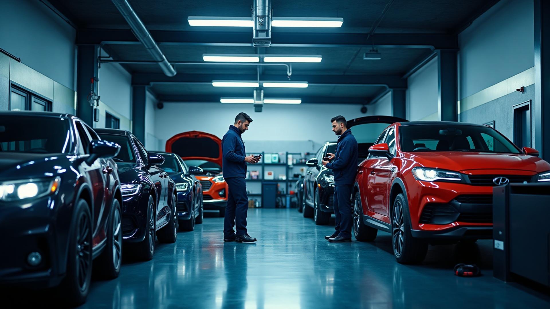 Professional auto repair shop background